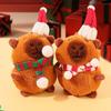 Cross Dressing Scarf Capybara Keychain PP Cotton Plush Animal Key Ring  Ornaments