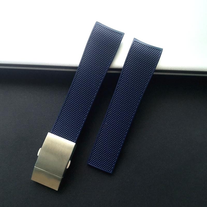 

21 мм черный, синий, серый, зеленый резиновый силиконовый ремешок для часов водонепроницаемый ремешок для часов Longines Conquest HydroConquest L3 аксессуары 21mm