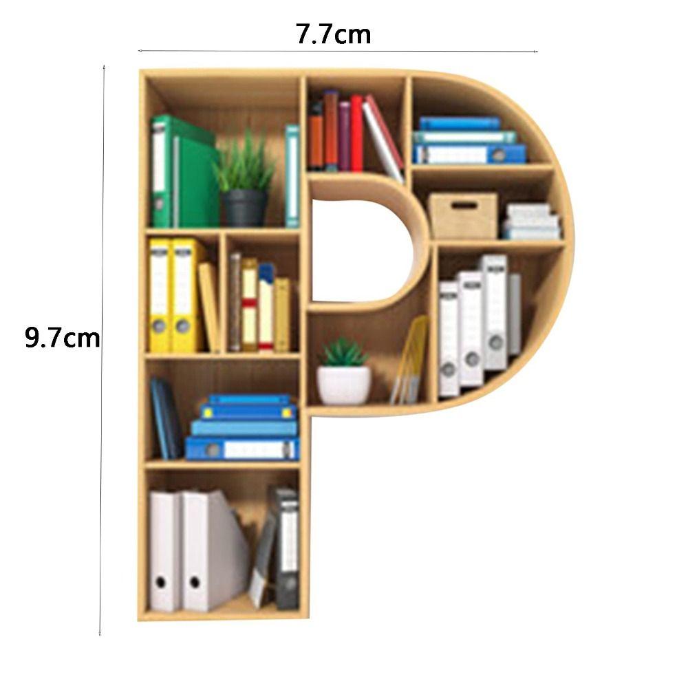 Personalized 26 Letter Bookshelf Pendant Acrylic Hanging Ornament Christmas Tree Decoration  Couple