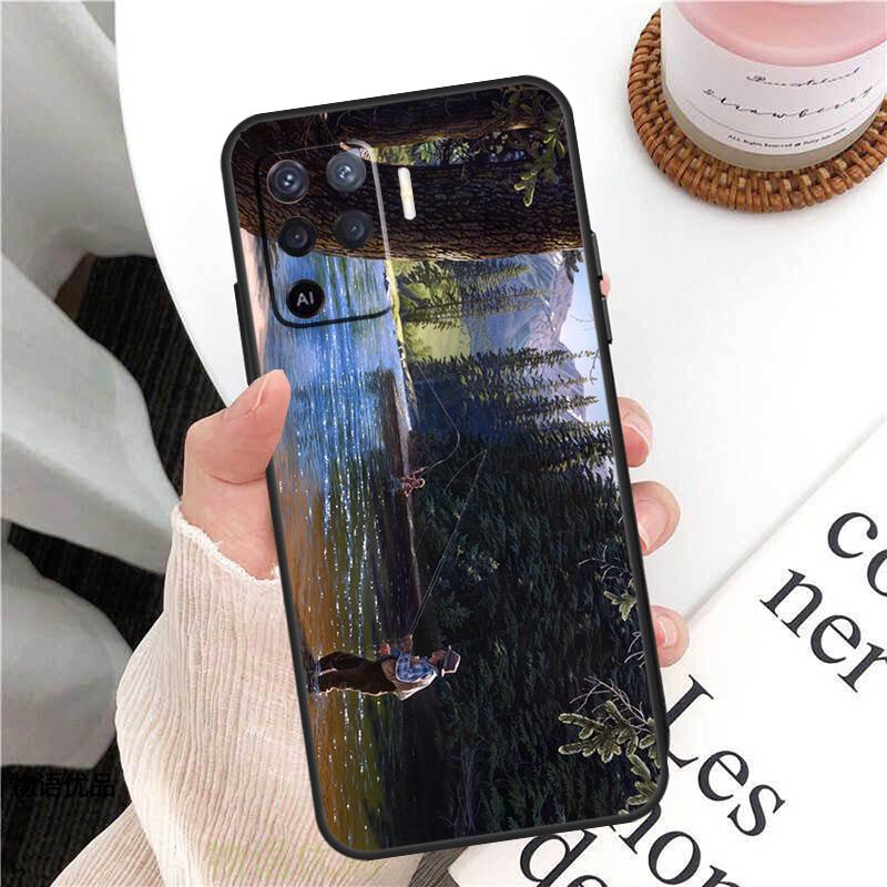 Fish Fishing Fisherman Case For Oppo A78 A54 A74 A94 A17 A57 A77 A76 A16 A96 A18 A60 A80 A40 A38 A58 A98 A15 A5 Pro