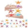 Lifelike Five-point Starfish Figurine Pvc Static Model Perfect For Beach Theme Decor