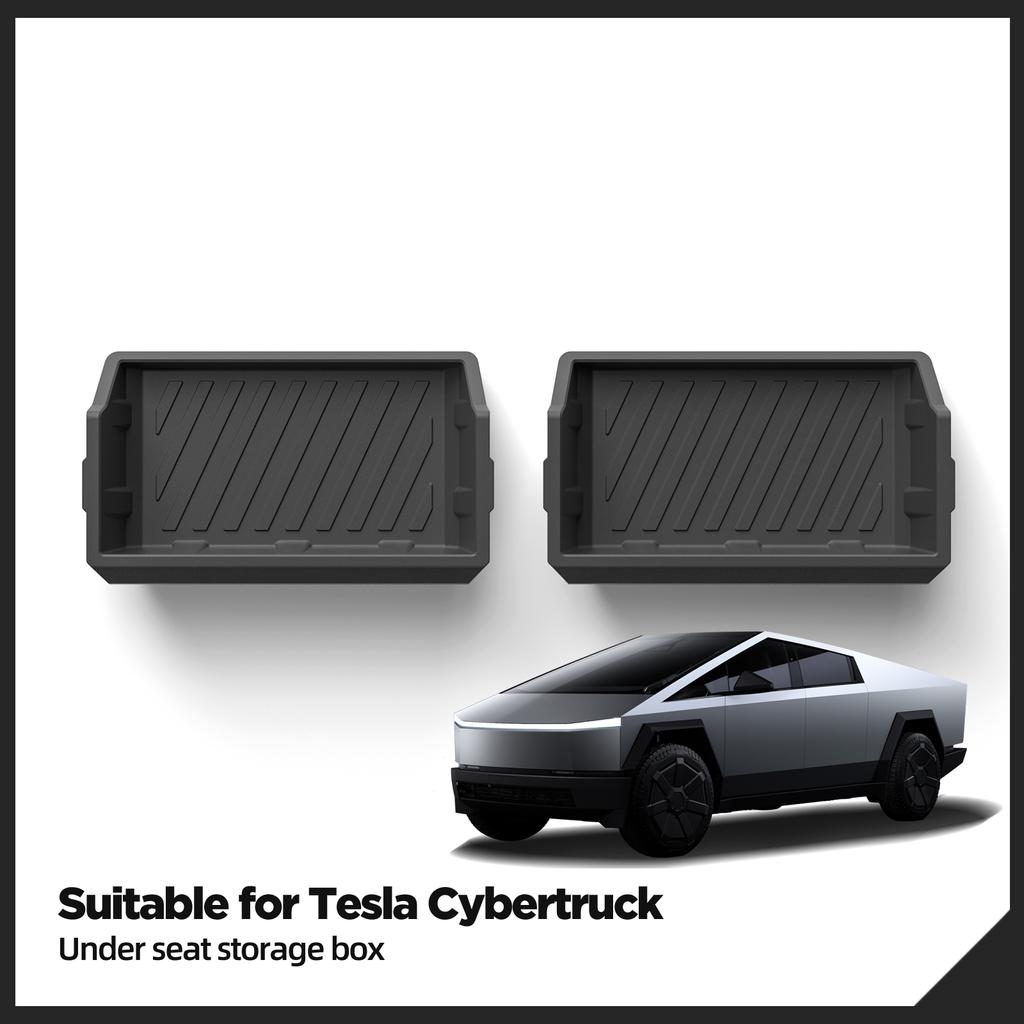 For Tesla Cybertruck 2024 2025 Front Seat Lower Case Under Seat Storage Box Car Accessories Drawer Type Organizer Tidying