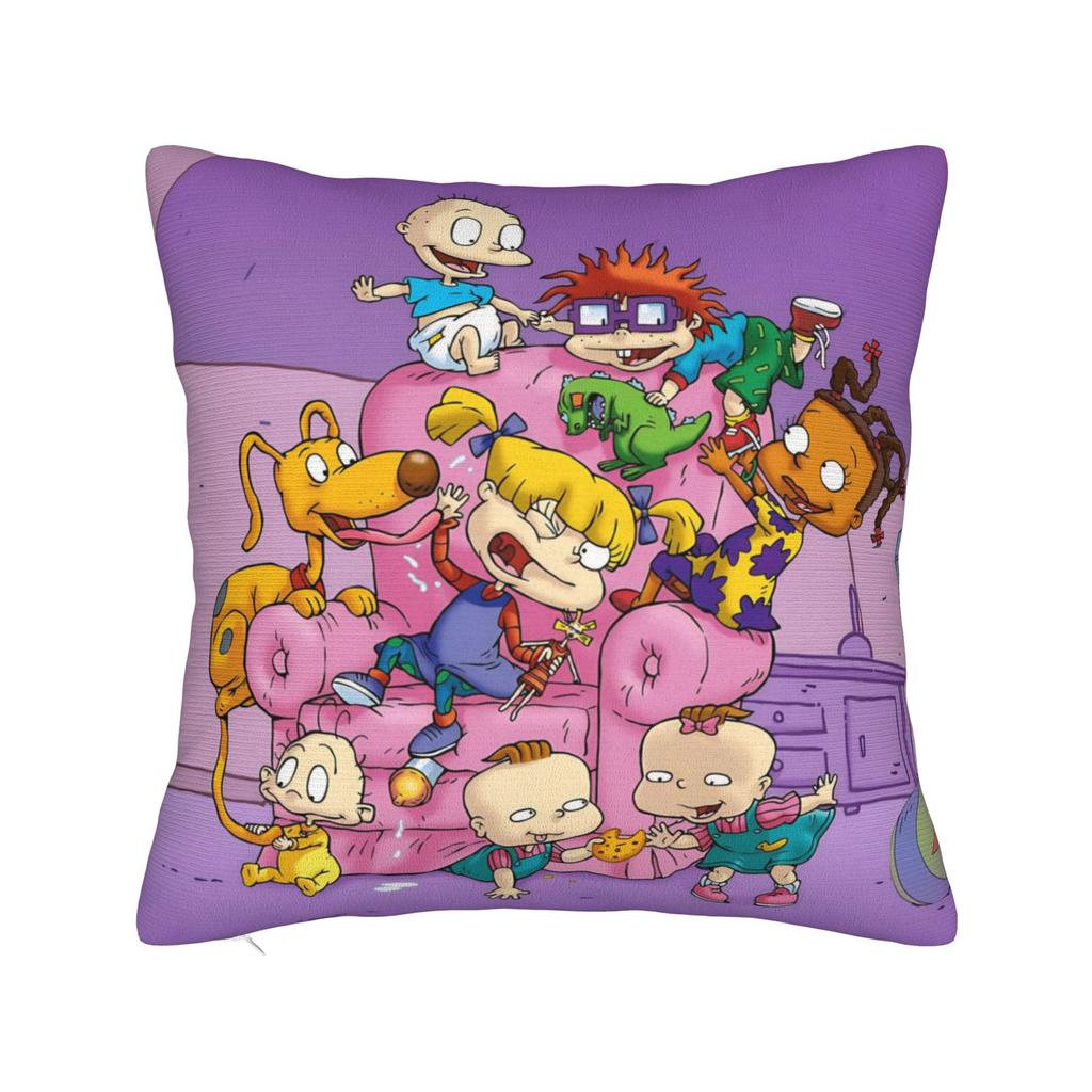 Decorative Pillowcase Cartoon R-Rugrats Merch Seater Throw Pillow Case Cover Square Multi Size