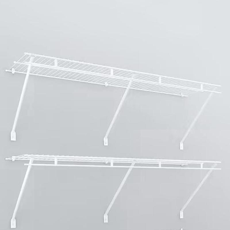 4lots Epoxy Coated Shelf Support Brackets Reinforced Stainless Steel Brackets for Wire Shelving Secure Mounting