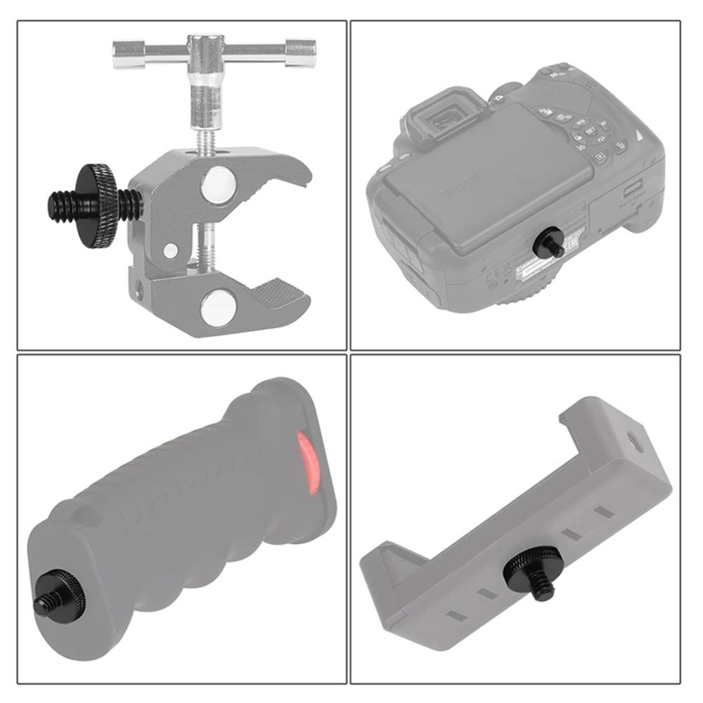 Tripod Adapter 1/4" Male to 1/4" Male to 3/8" Male Screw Connectors For GoPro Hero 13 12 11 10 9 Insta360 X5 X4 X3 DJI Action