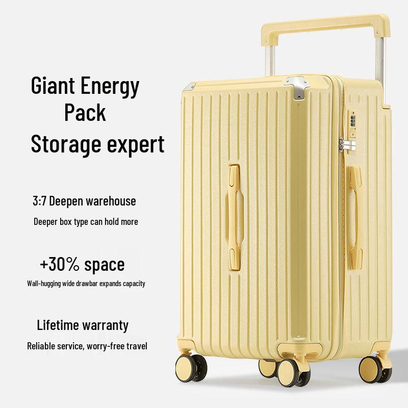 20-inch & 24-inch Silent Wheel Suitcase Set with Lock - Large Capacity Travel Trolley for Students