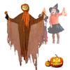Halloween Decoration Electric Shaker Head Animatronics Pumpkin Light Up Eyes Creepy Sound for Front Garden Patio Lawn