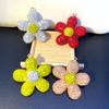 Keychain Pendant Small Flowers Shiny Rhinestone Sunflower Charm Key Chain Decorative Backpack Bag Accessories