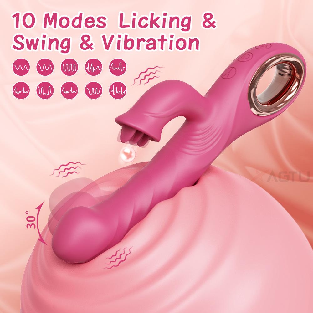 Women's Rabbit-style Vibrator with Buckle - G-Spot & Clitoral Massager