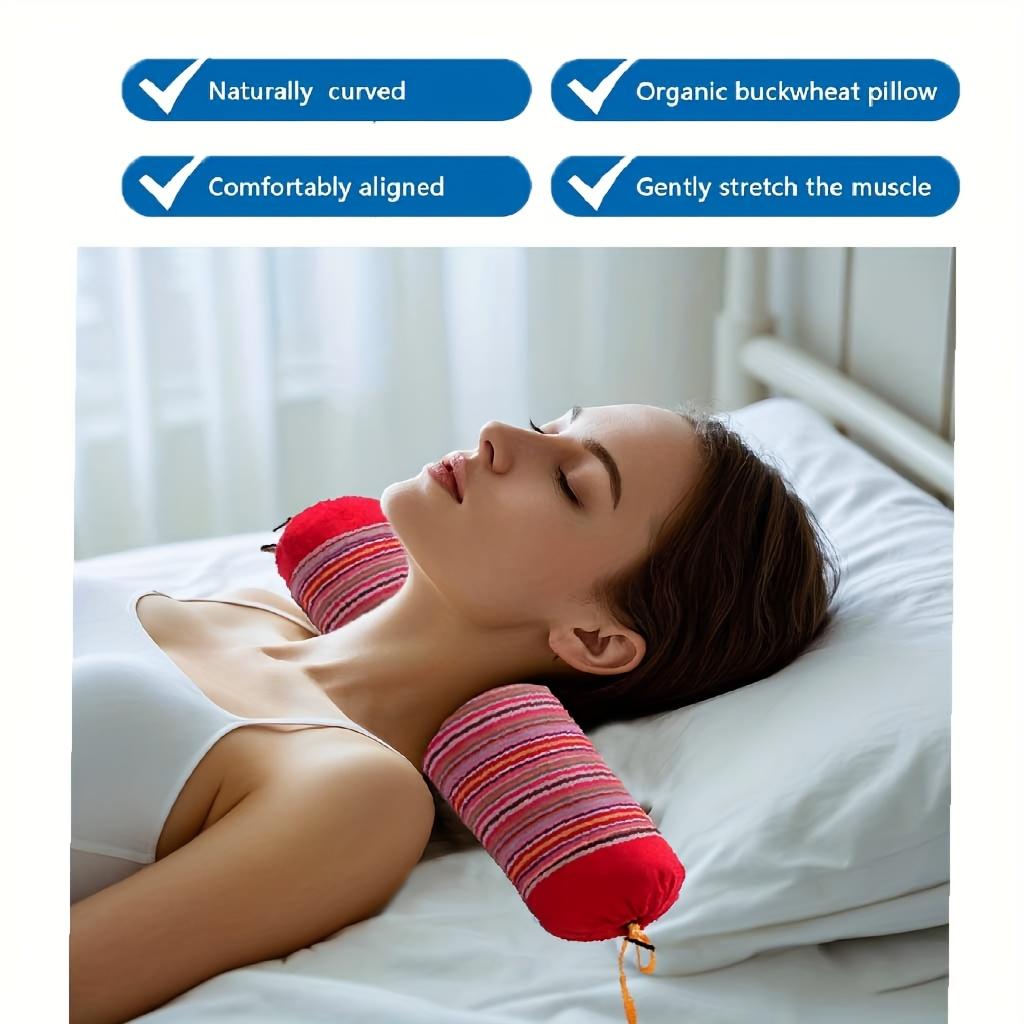1 Stück Buchweizenschalen gefüllte Kissen, Nackenkissen und Büro-Nickerchenkissen helfen, Schulter- und Nackenschmerzen zu lindern.