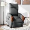 VidaXL Fauteuil de massage inclinable Gris foncé Tissu 3324015