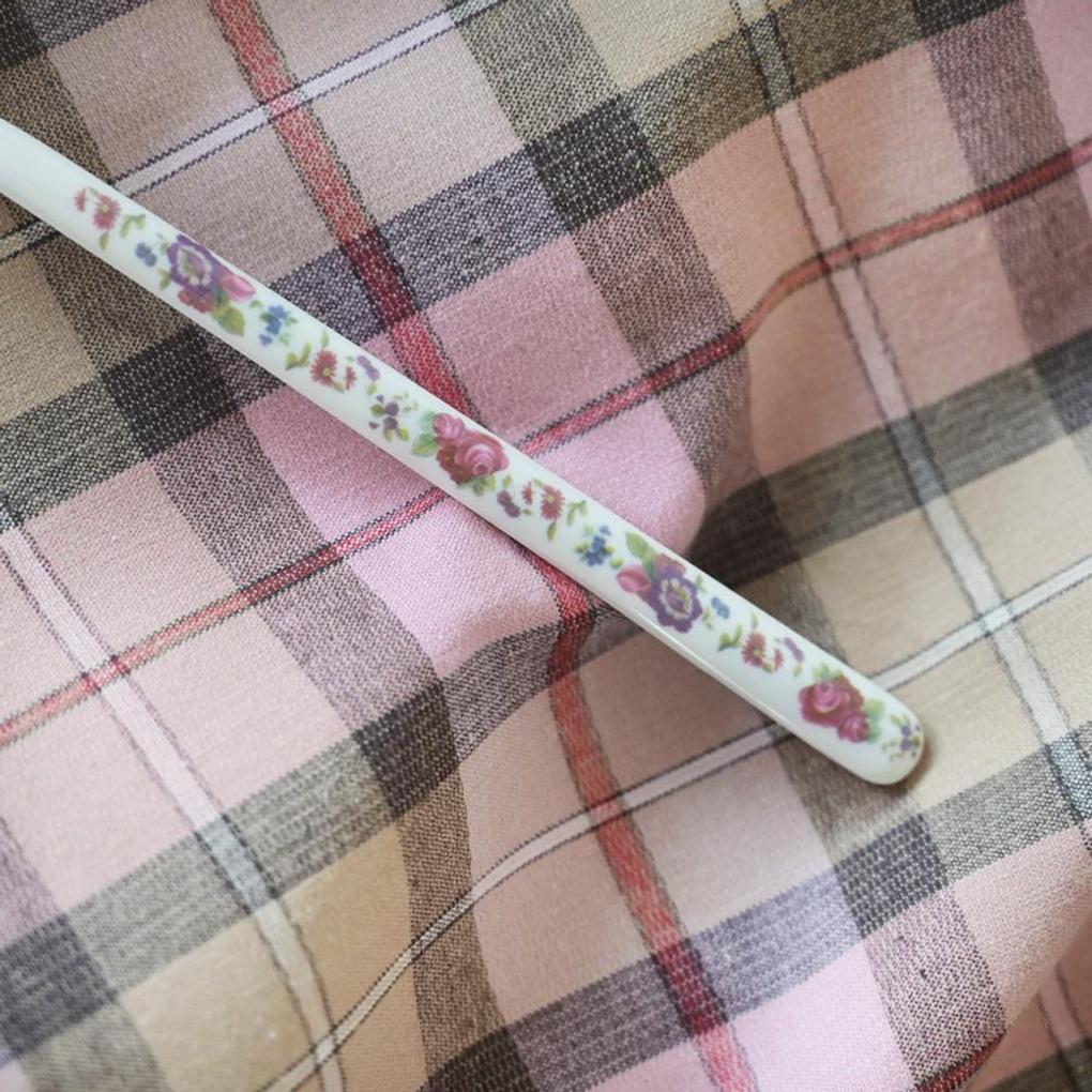 Vintage Flower Melamine Long Teaspoon Small