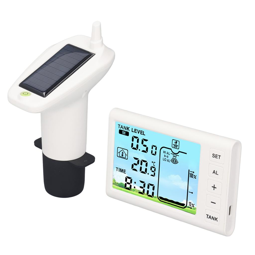 Ultrasonic Level Sensor Water Tank Liquid Depth Meter Electronic Digital Display Receiver Transmitte
