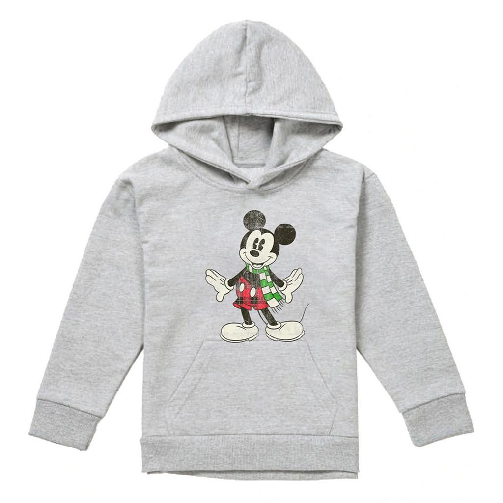 Disney Childrens/Kids Retro Mickey Mouse Christmas Scarf Heather Hoodie