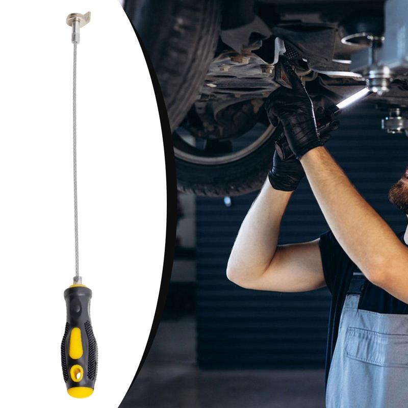 Magnetized Oil Drain Plug Removal Tool Anti Scald Sturdy Construction Auto Parts for Professional or DIY Car Repairs