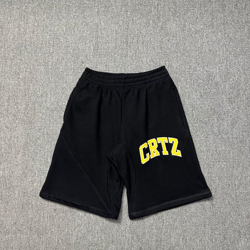 Corteiz Streetwear Short Pants Men Women Alcatraz Ship Print Loose Fit Cotton Shorts