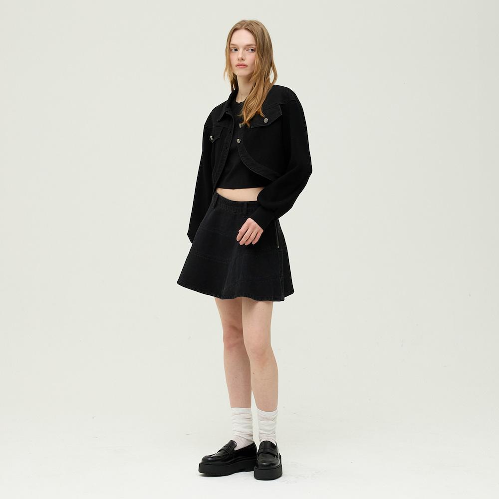 Ibiem A-Line Denim Mini Skirt Emq2Dsk010