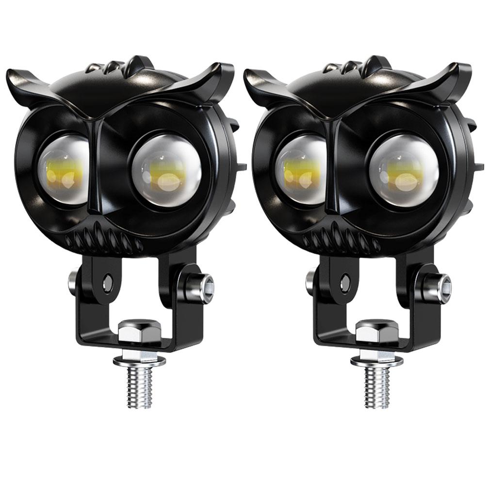 

1 шт./2 шт. универсальная светодиодная фара в виде совы для мотоцикла, желтая, белая, дальнего/ближнего света, противотуманная фара, вспомогательный прожектор для мото-скутера 2Pcs