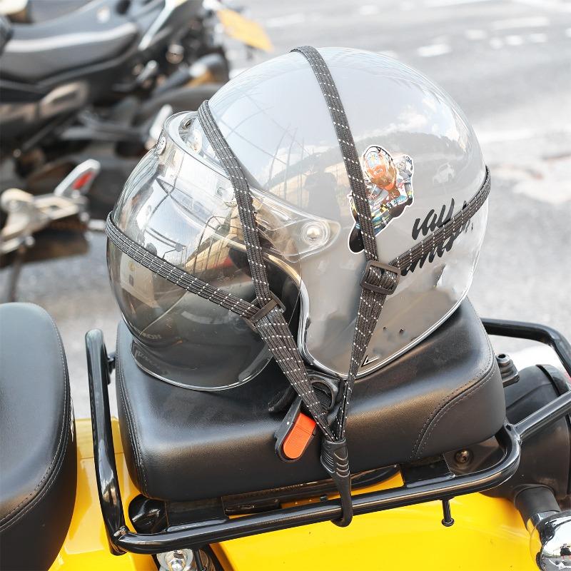 Luggage Retractable Elastic Rope Fixed Strap Luggage Reflective Multi-functional 60/90CM Motorcycle Helmet Straps Hook 60/90cm