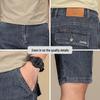 JEEP Men's Blue-Grey Loose Fit Denim Shorts