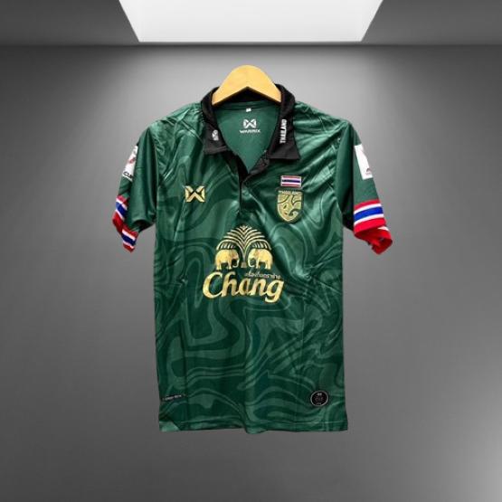 THAILAND National Football Soccer Training JERSEY CHEER Fan Versjon Quick Dry skjorte Polo Polyester Kortermet Uniform Elefantlogo Sport Utendørs