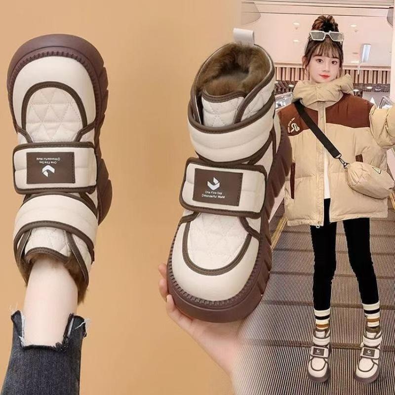 Stivali da Neve Invernali Caldi per Bambine Scarpe in Cotone Antiscivolo con Suola Morbida per Bambini di Taglie Medie e Grandi Stivaletti Corti Imbottiti in Pile e Spessi