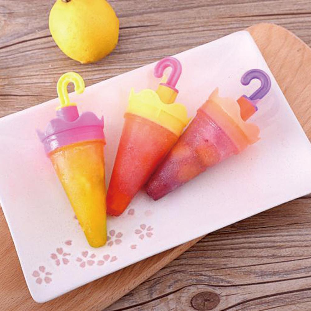 6x Homemade Umbrella Ice Lolly Mould Maker Cream Stand Kitchen Craft Smoothie