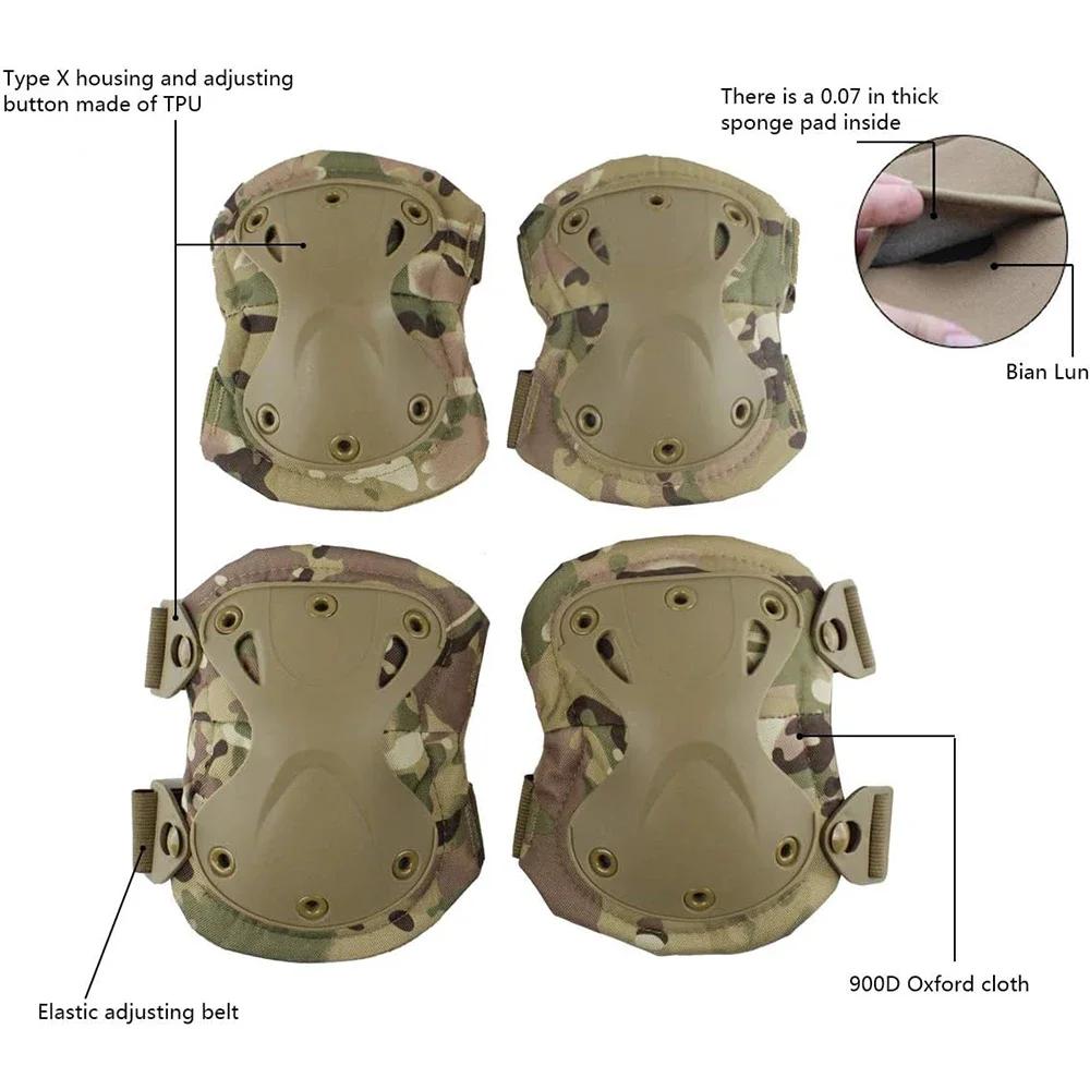 Genunchiere tactice în aer liber, genunchiere de protecție, cotiere pentru CS ciclism, alpinism și drumeții, protecție sport, vânătoare, genunchiere