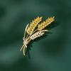 Delicate Wheat Ear Brooch High-End Women'S Light Luxury Niche High-End Design Corsage Temperament Coat Pin Accessories
