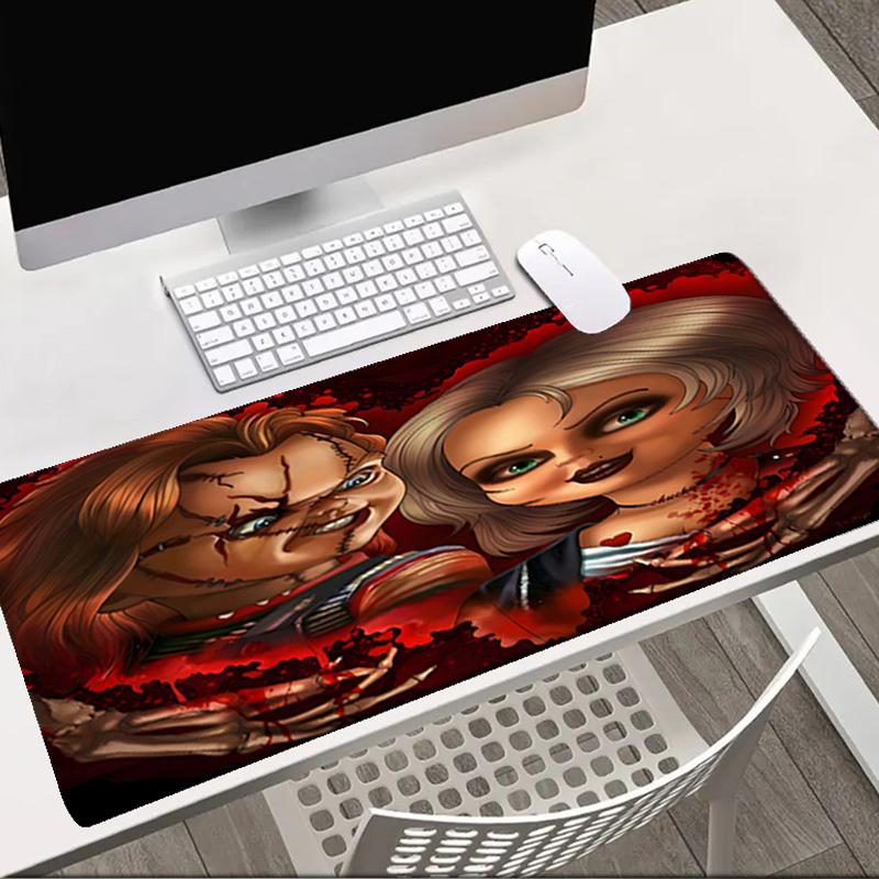 Love And Horror Doll Pattern Mouse Pad Office Desk Mat, Gaming Mouse Pad Mousepad, Keyboard pad,Heavy-Duty Non-Slip Rubber Backing, Gift