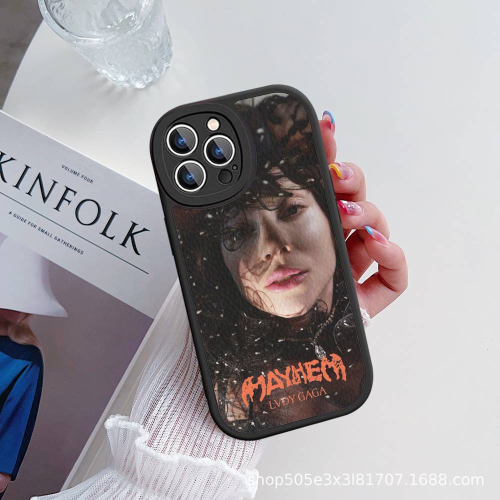 Lady Gaga Ablums Phone Case For IPhone 16 15 14 13 12 11 Pro Max Plus Soft Leather Cover