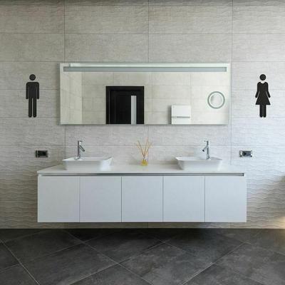 מדבקת שירותים DIY לאישה וגבר שלט לדלת WC מדבקות שלטי שירותים שלט לשירותים/חדר רחצה מדבקת קיר דקורטיבית נשלפת