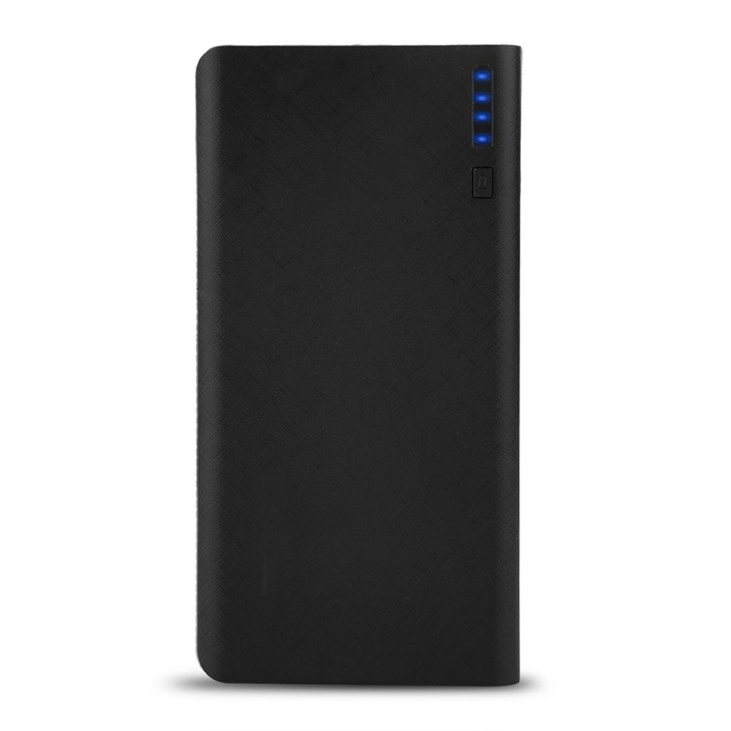 20000mAh Ultra Duża Pojemność 4 Wyjścia USB Szybkie Ładowanie Mobilny Power Bank Case DIY Kit Niebieski