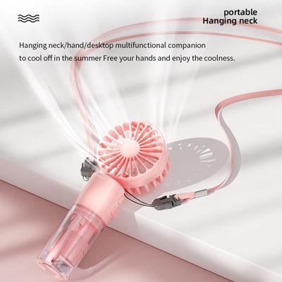 Mini Handheld Cooling Fan USB Rechargeable Humidifier Fans Mini Air Conditioner Fan Outdoor Office Camping Travel Mist Cooler