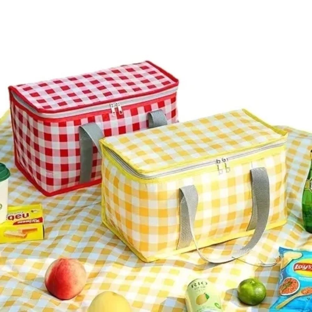 Tragbare Thermoisolations-Tasche mit großer Kapazität Picknickkorb Verdicktes Oxford-Gewebe Outdoor-Handtaschen Reise-Campingausrüstung