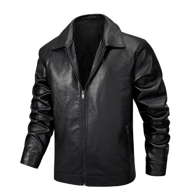 Leather Men's Jacket Autumn New Trendy Motorcycle Jacket Windproof Handsome Slim Fit Handsome Pu Jacket Jacket