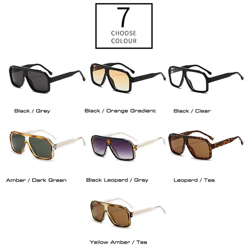  Oversized Retro Men Pilot Sunglasses Fashion Gradient Women Luxury Shades UV400 Outdoor Driving Square Sun Glasses