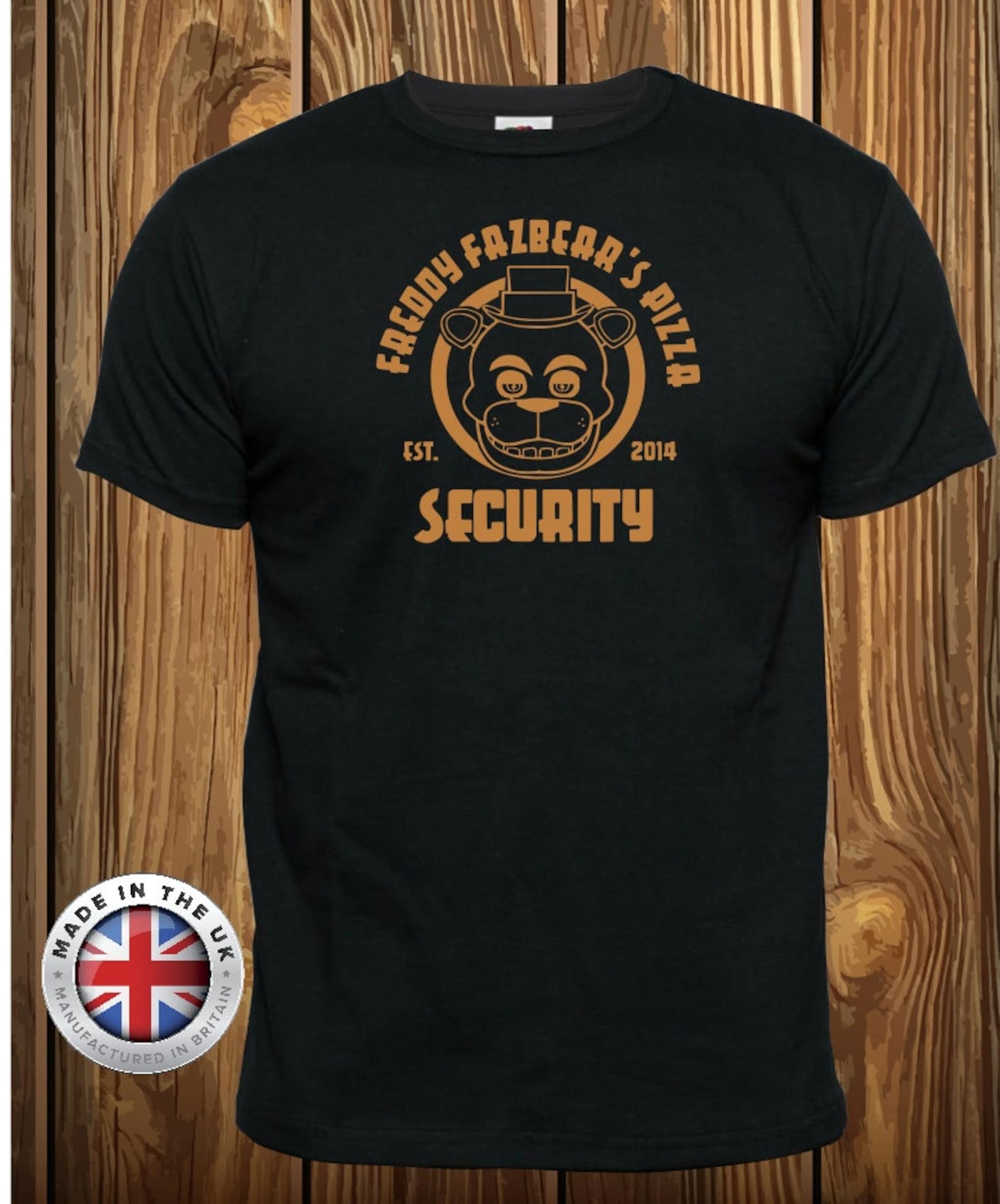Five Nights at Freddy s T-Shirt: Fazbear Pizza Security, Unisex & M