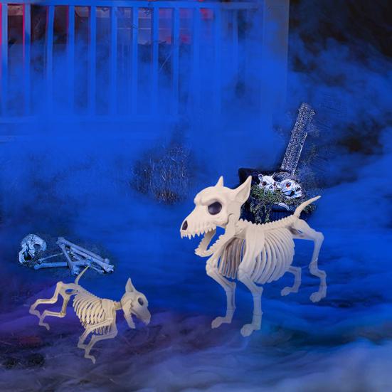 

Yousheng Halloween Dog Skeleton Ornament Realistic Plastic Animal Bone Figurine for Halloween Indoor Outdoor Decor Party Favors Dog