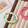 Multicolor Heishi Beaded Golden Heart Charm Bracelet Set for Women Summer Beach Jewelry Gift