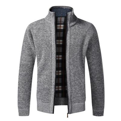 Men's Knitted Jacket Thick Cardigan Sweater Jacket Winter Warm Cardigan Zipper Sweater