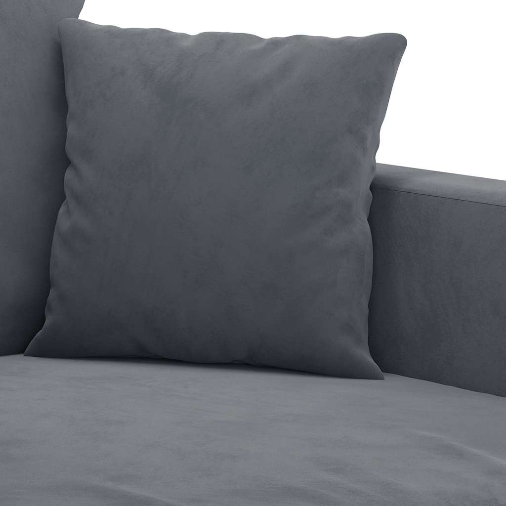 Vidaxl 2-Seater Sofa, Dark Grey, 120 Cm, Upholstered In Velvet