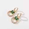 Rosa Schmetterling Zirkonia Hängeohrringe für Damen Ohrschmuck Hochzeitsparty Zubehör