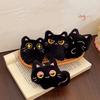 Cute Black Kitten Plush Keychain Cartoon Cat Stuffed Doll Backpack Decorative Pendant Car Key Chain Accessories Friend Gifts