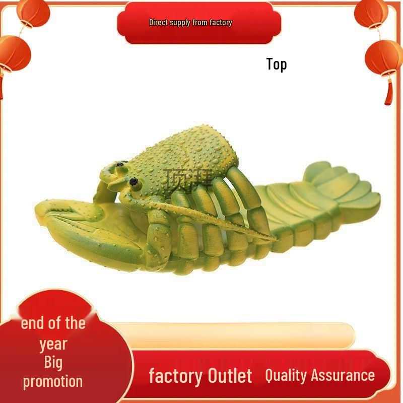 Men's Fashionable & Non-Slip Fish Slippers: Creative Salted Fish Flip Flops for Outdoor Wear.
