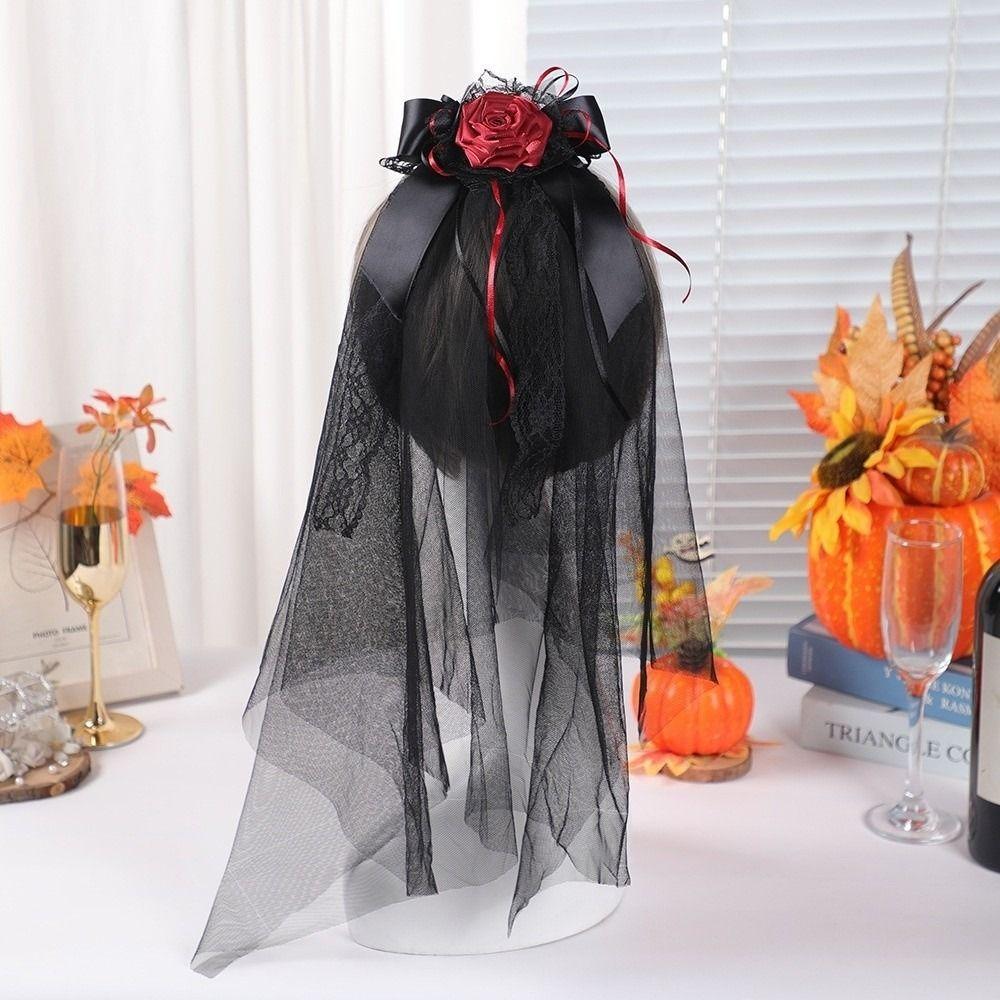 Fashion Gothic Head Veil Breathable Headbands Creative Halloween Hairpin  Cosplay