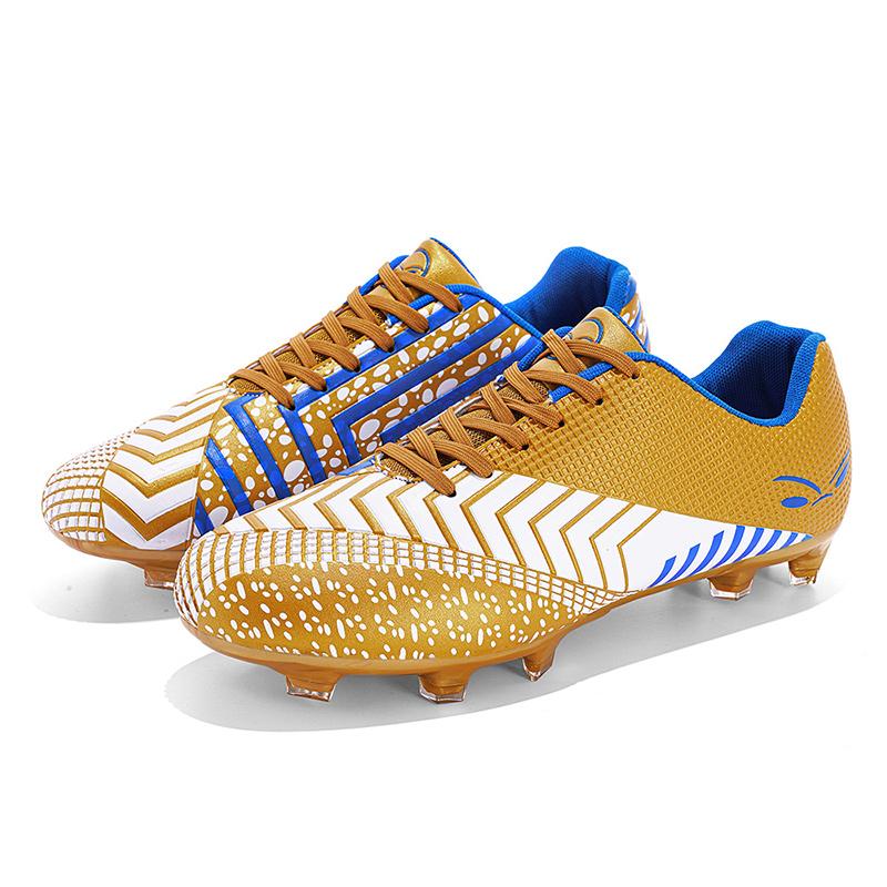 Botas de futebol masculino couro pico treinamento antiderrapante resistente ao desgaste sapatos de futebol jovens crianças sapatos de futebol