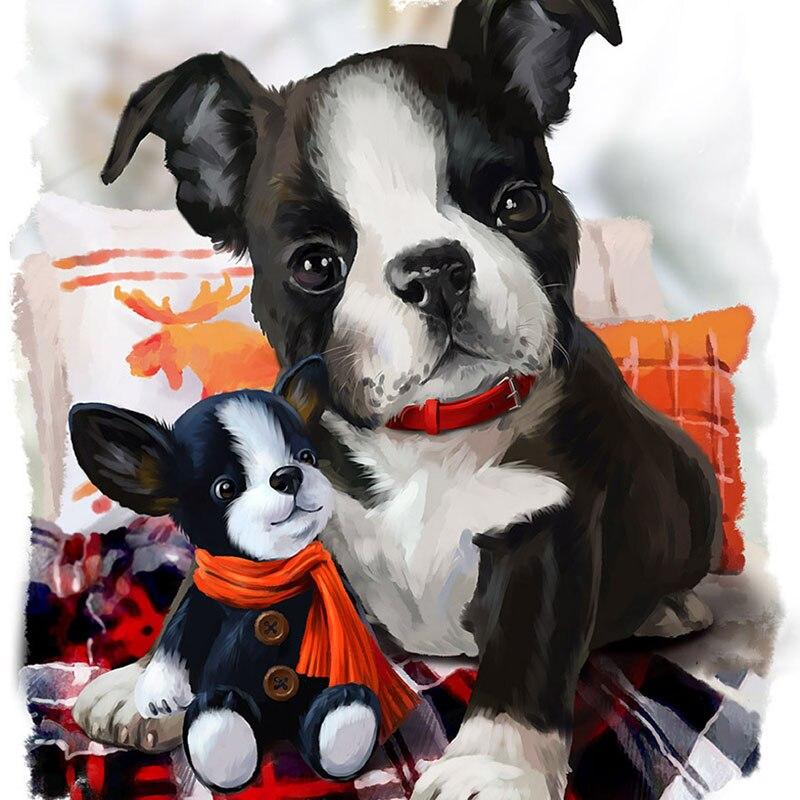 5D DIY Diamant Schilderij Schattige Hond Diamant Borduurwerk Schattige Huisdier Kruissteek Volledige Vierkante Ronde Boor Handleiding Woondecoratie Cadeau