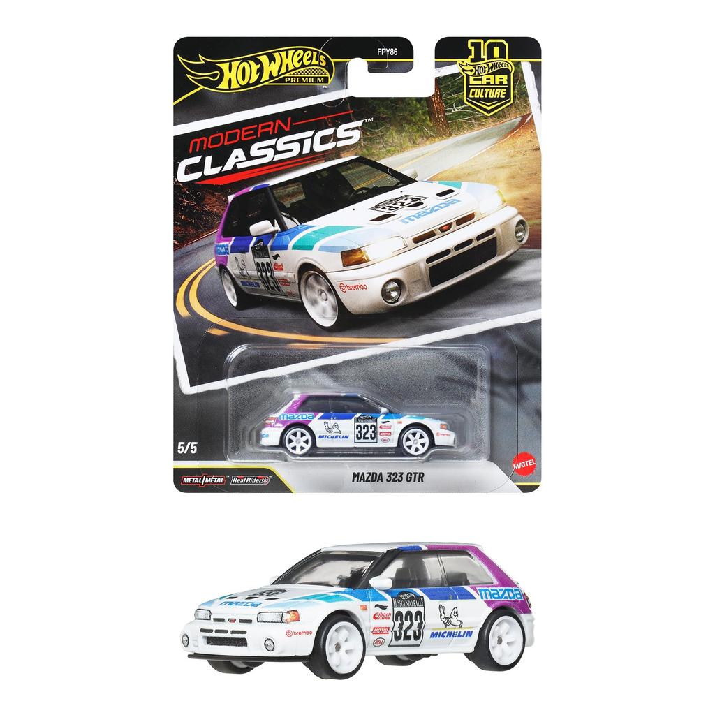 Hot Wheels Car Culture Modern Classics Mazda 323 GTR Vehicle Toy Diecast Car White JKF17 (Ages 3+)