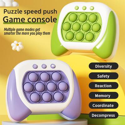 Electronic Puzzle Game Handheld Console Toy Decompression Push Bubble Game Toy Autistic Children Anxiety Gift